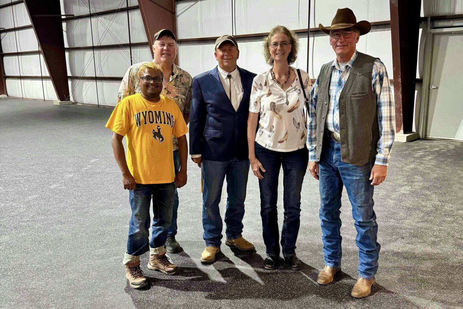 Troy Puls with community members and neighbors at a local Wyoming event